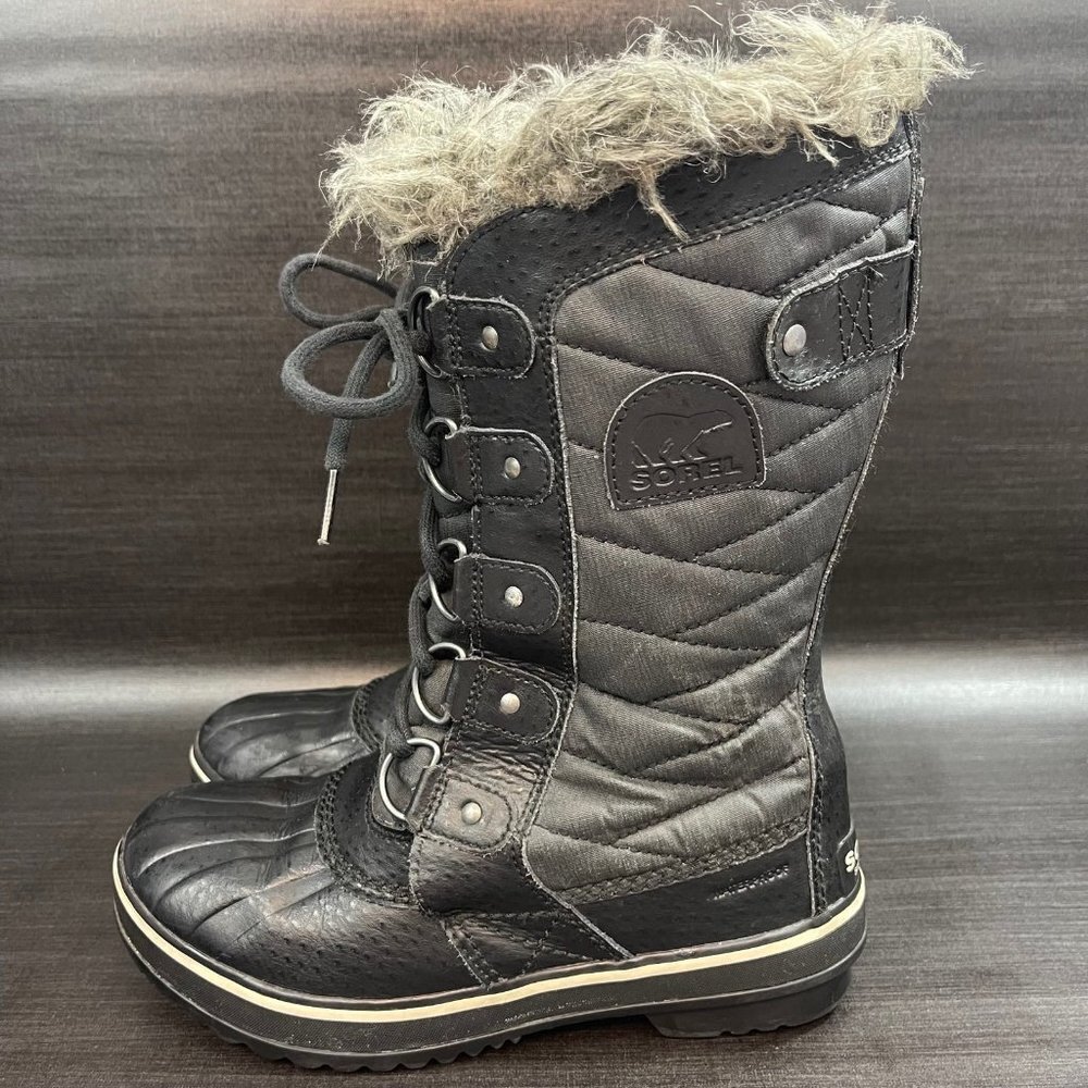 Sorel Tofino II Women’s size 5 Waterproof Black Winter Lined Faux Fur Boots - Picture 4 of 12